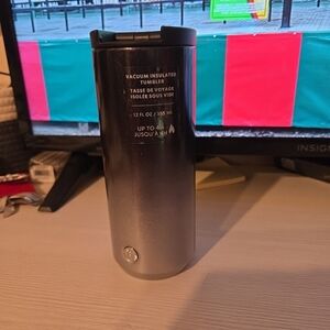 Starbucks 2019 Holiday Gray Silver Glitter Ombre Stainless Steel Tumbler 12oz